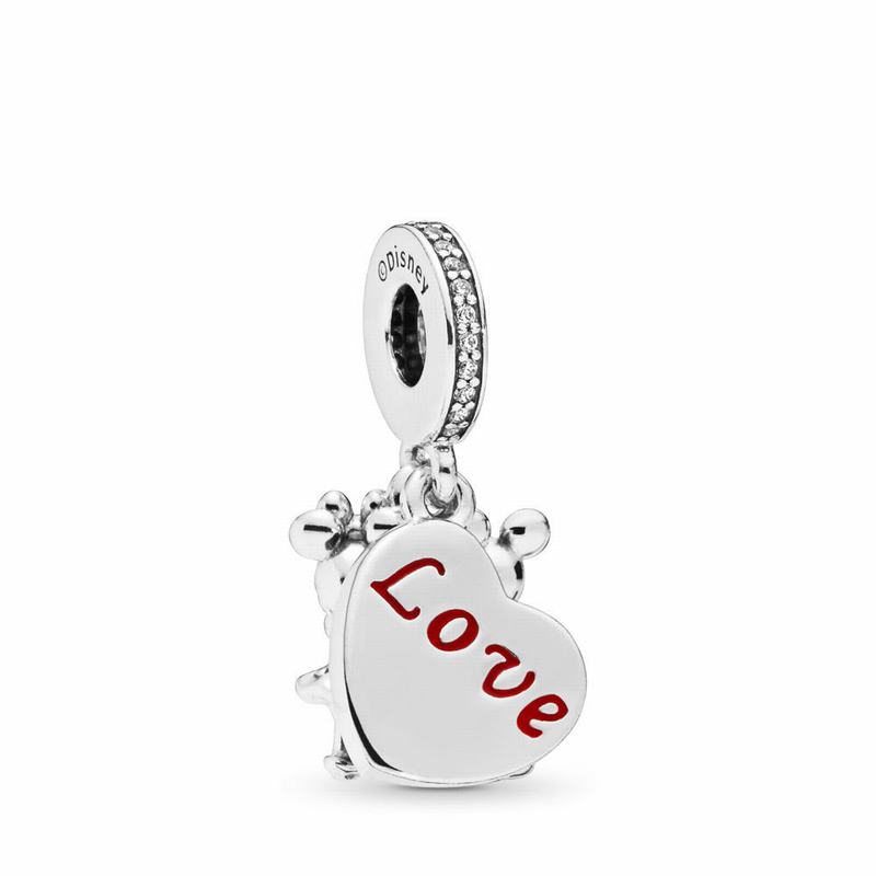 Pandora Australia Disney Minnie & Mickey With Love Charm - Sterling Silver | EKJTQP518